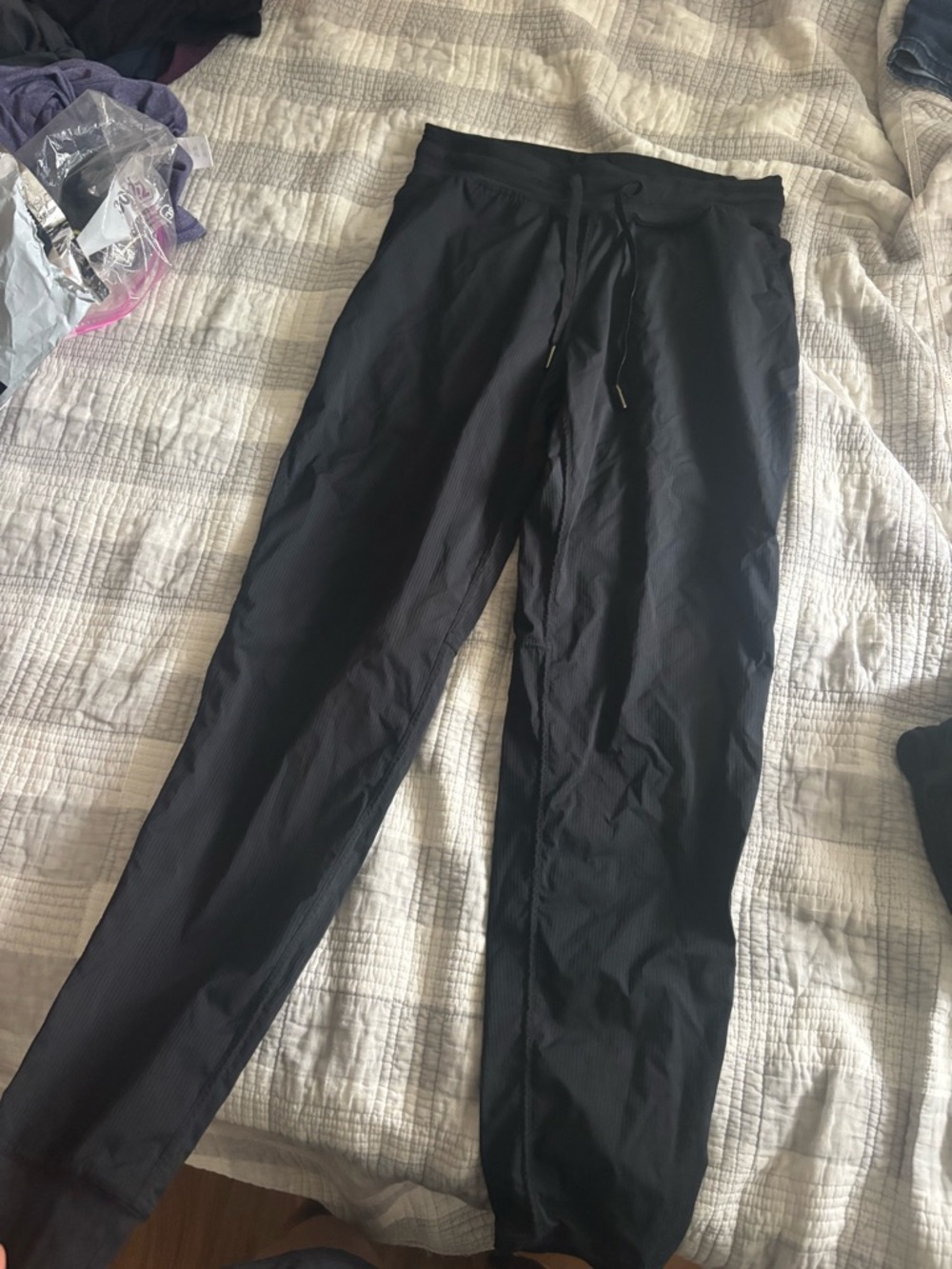 ZYIA Men's Black Jogger Pants with Drawstring Waist